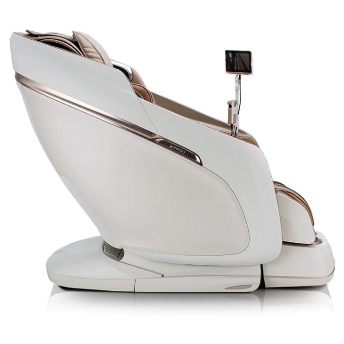 JPMedics Kaze Massage Chair in White/Beige Side View