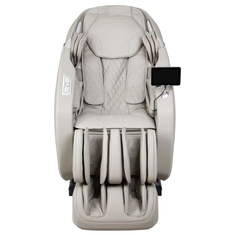 Osaki Kairos Duo 5D + 4D Massage Chair in taupe front view.