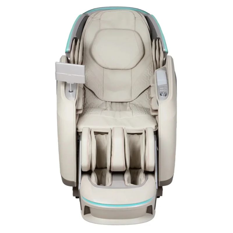 Osaki Apex Duo 5D + 4D Massage Chair In Taupe front view.