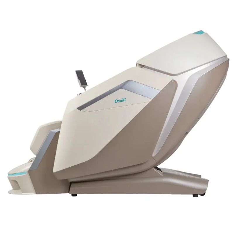 Osaki Apex Duo 5D + 4D Massage Chair In Taupe side view.